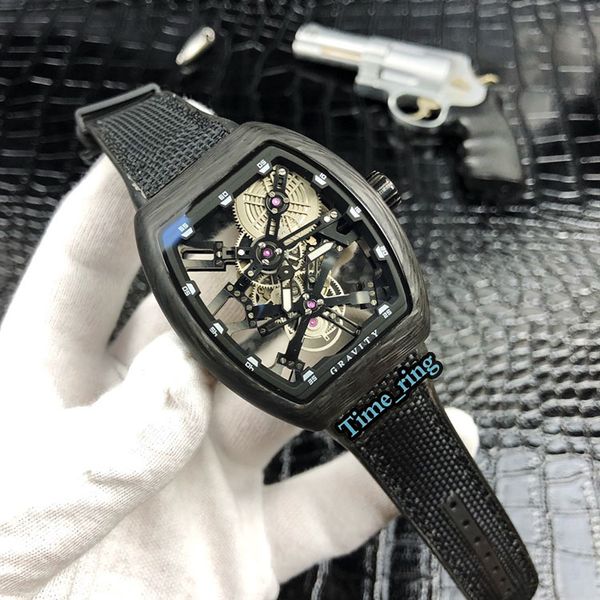 version v 45 t gr skeleton dial black carbon fiber case japan miyota automatic movement mens watch black nylon strap designer watches, Slivery;brown
version v 45 t gr skeleton dial black carbon fiber case japan miyota automatic movement mens watch black nylon strap designer watches, Slivery;brown