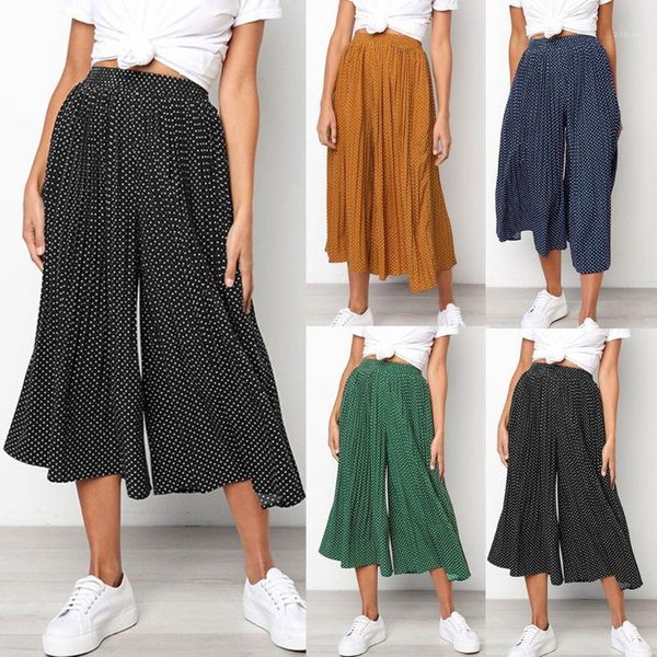 fashion casual polka dot printed wide leg pants women high waist pleated joggers trousers women cropped pants pantalones mujer1, Black;white
fashion casual polka dot printed wide leg pants women high waist pleated joggers trousers women cropped pants pantalones mujer1, Black;white