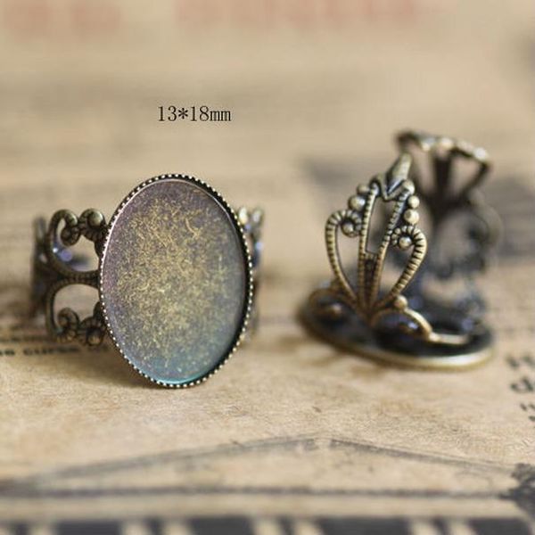 10pcs wholesale bronze filigree ring blank jewelry with inner 1318 1825mm teeth edge cameo setting cabochons tray h bbytpb, Black
10pcs wholesale bronze filigree ring blank jewelry with inner 1318 1825mm teeth edge cameo setting cabochons tray h bbytpb, Black