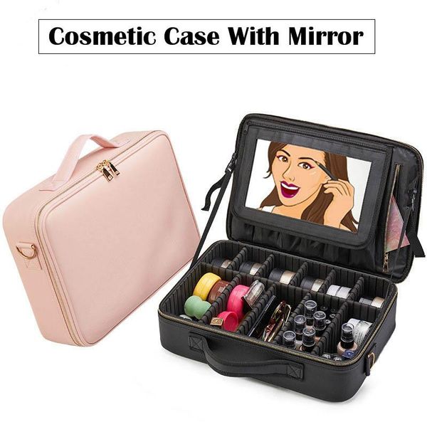 cosmetic bags & cases women travel organizer professional makeup bag case for cosmetics storage make up suitcase train beauty box with mirro
cosmetic bags & cases women travel organizer professional makeup bag case for cosmetics storage make up suitcase train beauty box with mirro