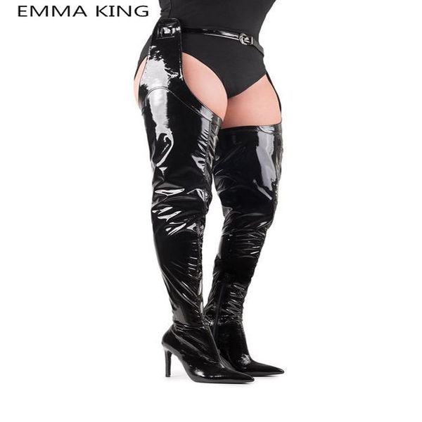 big size thigh high boots for women stiletto high heels over the knee boots with belt 2020 winter fashion women's shoes 43, Black
big size thigh high boots for women stiletto high heels over the knee boots with belt 2020 winter fashion women's shoes 43, Black