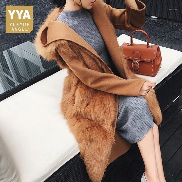 luxury womens fur coat real fur lining coat fashion solid belted hooded outerwear female slim fit long overcoat1, Black
luxury womens fur coat real fur lining coat fashion solid belted hooded outerwear female slim fit long overcoat1, Black