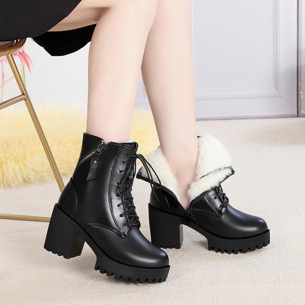 boots 2021 women bare genuine leather natural wool warm winter naked shoe platform1, Black
boots 2021 women bare genuine leather natural wool warm winter naked shoe platform1, Black