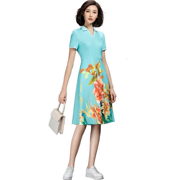 summer short sleeve graceful floral lake blue polo dress feminine pkfz, Black;gray
summer short sleeve graceful floral lake blue polo dress feminine pkfz, Black;gray