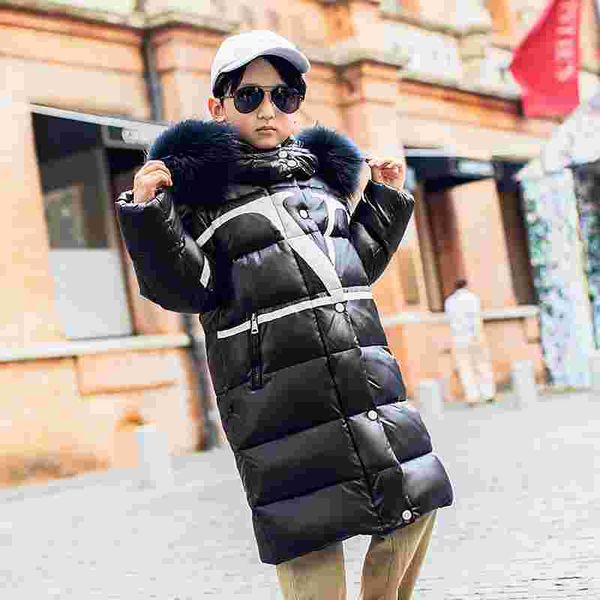 children's down jacket in the long section of the new boy and girls thick children's clothing winter hooded fur collar jacket, Blue;gray
children's down jacket in the long section of the new boy and girls thick children's clothing winter hooded fur collar jacket, Blue;gray