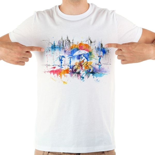ride bicycles in the rain watercolor artistic jollypeach brand new white casual short sleeve hooded sweatshirt hoodie men t shirt
ride bicycles in the rain watercolor artistic jollypeach brand new white casual short sleeve hooded sweatshirt hoodie men t shirt