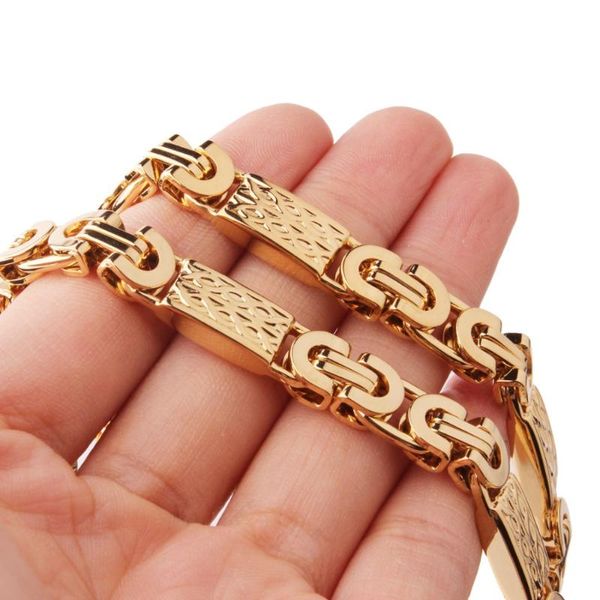 chains 8mm sale 316l stainless steel gold unisex's jewelry flat byzantine link chain mens womens necklace or bracelet bangle 7"-40, Silver
chains 8mm sale 316l stainless steel gold unisex's jewelry flat byzantine link chain mens womens necklace or bracelet bangle 7"-40, Silver