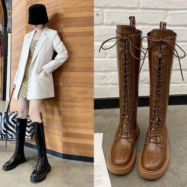 boots lace up over the knee women fashion round toe knight solid color square heel motorcycle zapatillas mujer, Black
boots lace up over the knee women fashion round toe knight solid color square heel motorcycle zapatillas mujer, Black