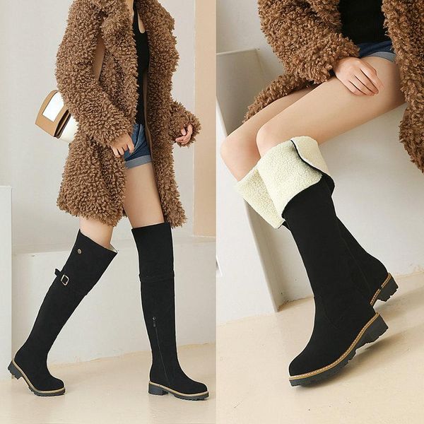 2021 women's shoes over the knee boots knee high boots flat frosted fabric ladies turn-over zipper autumn large size, Black
2021 women's shoes over the knee boots knee high boots flat frosted fabric ladies turn-over zipper autumn large size, Black