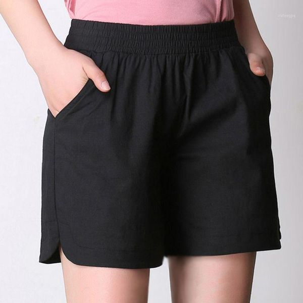 s-4xl summer high waist woman shorts fashion ladies fifth shorts white grey blue green ramie cotton loose chic women, White;black
s-4xl summer high waist woman shorts fashion ladies fifth shorts white grey blue green ramie cotton loose chic women, White;black