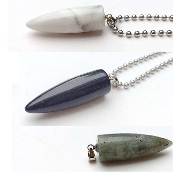fashion lovers pendant stainless steel chain blue sandstone opal white conical crystal pendant jewelry, Bronze;silver
fashion lovers pendant stainless steel chain blue sandstone opal white conical crystal pendant jewelry, Bronze;silver