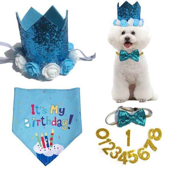 4pcs / 1set dog cat birthday hat decorative set pet birthday party crown hat dog bow tie pet accessories collar headband
4pcs / 1set dog cat birthday hat decorative set pet birthday party crown hat dog bow tie pet accessories collar headband