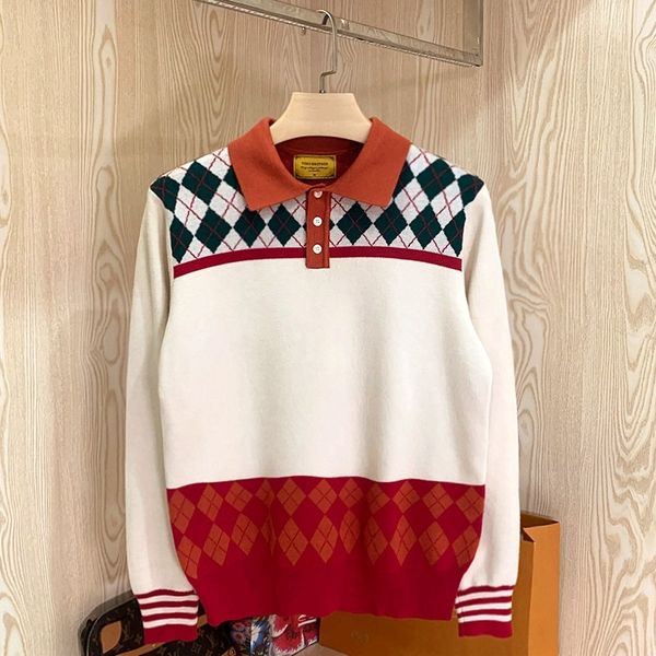 men polo elegant contrast color knitted lapel for fashionable plaid diamond-shaped british slim-fit style sweater shirt artistic vebkh
men polo elegant contrast color knitted lapel for fashionable plaid diamond-shaped british slim-fit style sweater shirt artistic vebkh