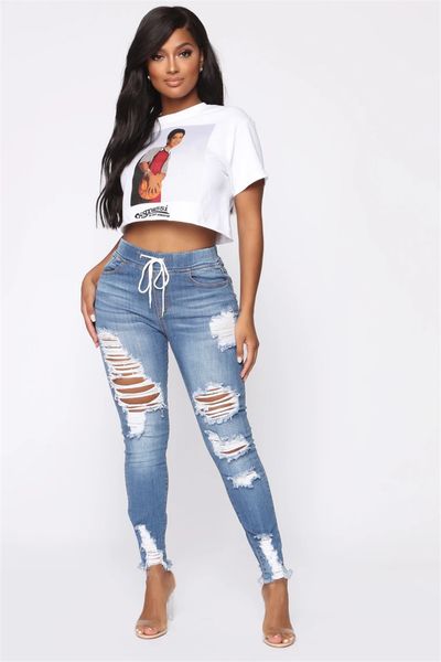 fashion hole women jeans street style mid waist skinny pencil pants elastic waist denim pants for woman, Blue
fashion hole women jeans street style mid waist skinny pencil pants elastic waist denim pants for woman, Blue