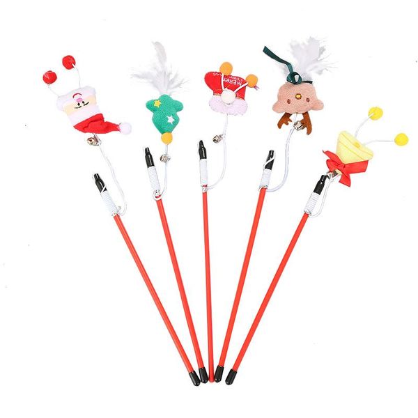 cat toys christmas pet interactive colorful feather teaser plastic stick santa claus tree shape supplies
cat toys christmas pet interactive colorful feather teaser plastic stick santa claus tree shape supplies