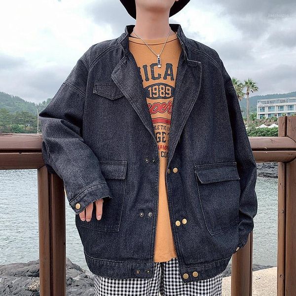 autumn loose trend denim shirt men's couple long sleeve coat jacket1, Black;brown
autumn loose trend denim shirt men's couple long sleeve coat jacket1, Black;brown