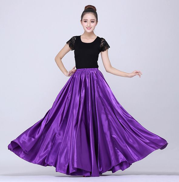 360 degree dance skirt team stage performance belly dancing costumes for women big swing satin silk gypsy spanish flamenco skirt, Black;red
360 degree dance skirt team stage performance belly dancing costumes for women big swing satin silk gypsy spanish flamenco skirt, Black;red