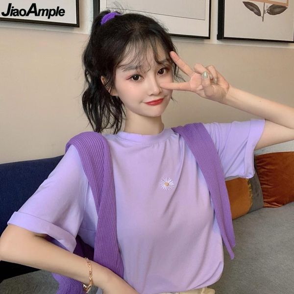 summer sweet daisy flower short sleeve t-shirts 2020 purple cozy cotton women casual joker clothes students girls cloth, White
summer sweet daisy flower short sleeve t-shirts 2020 purple cozy cotton women casual joker clothes students girls cloth, White