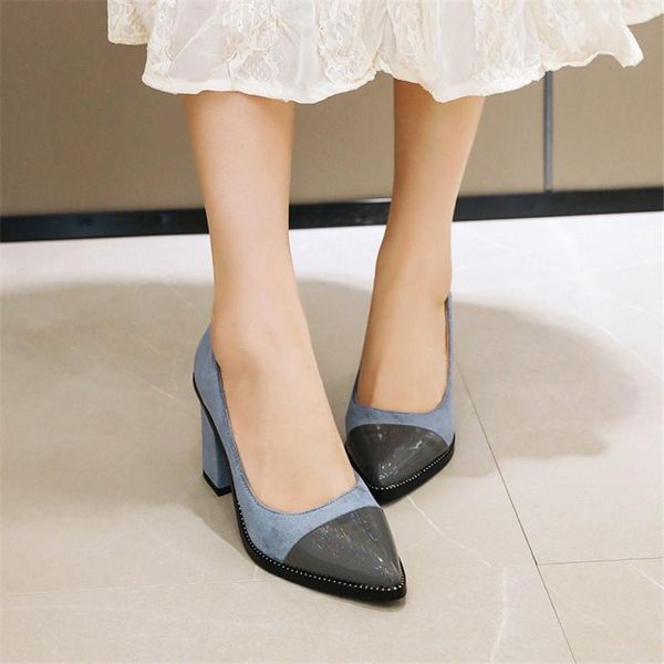 pxelena plus size elegant concise slip on shoes woman mixed colors pointy toe chunky high heels dress party dating pumps spring, Black
pxelena plus size elegant concise slip on shoes woman mixed colors pointy toe chunky high heels dress party dating pumps spring, Black