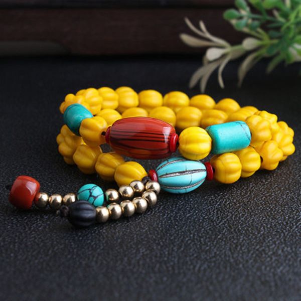 original bohemian retro color ethnic style multi-layer bracelet female personality yellow glass beads hand-woven bracelets, Black
original bohemian retro color ethnic style multi-layer bracelet female personality yellow glass beads hand-woven bracelets, Black