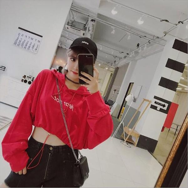 new fashion women hoodies short length letters print drawstring bottom hooded ladies sweatshirt loose women pullovers, Black
new fashion women hoodies short length letters print drawstring bottom hooded ladies sweatshirt loose women pullovers, Black