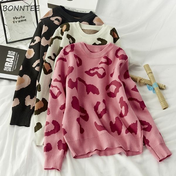 sweaters women printed leopard pink sweet new knitted warm chic womens pullover all-match casual soft daily ulzzang y200720, White;black
sweaters women printed leopard pink sweet new knitted warm chic womens pullover all-match casual soft daily ulzzang y200720, White;black