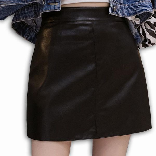 2020 high-waisted a-line fashion 8 colors pu leather vintage women's skirt female cool girls short autumn spring mini skirts1, Black
2020 high-waisted a-line fashion 8 colors pu leather vintage women's skirt female cool girls short autumn spring mini skirts1, Black