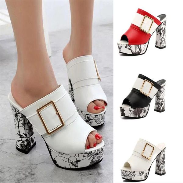 3color fashion summer women elegant buckle high heel sandals peep toe platform shoes chunky heel shoes lady thick 40, Black
3color fashion summer women elegant buckle high heel sandals peep toe platform shoes chunky heel shoes lady thick 40, Black