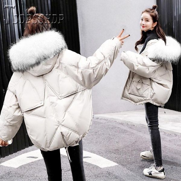 women's down & parkas 2021 winter candy color women korean fluff collar hoodie female coat, Black
women's down & parkas 2021 winter candy color women korean fluff collar hoodie female coat, Black