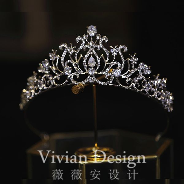 vivian dress headdress bridal luxury atmosphere princess wedding crown korean super immortal jewelry, Silver
vivian dress headdress bridal luxury atmosphere princess wedding crown korean super immortal jewelry, Silver