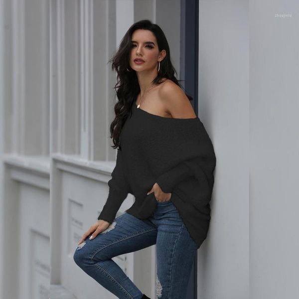 strapless loose sweater women's 2020 women pullover winter fashion solid color strapless sweater ladies winter1, White;black
strapless loose sweater women's 2020 women pullover winter fashion solid color strapless sweater ladies winter1, White;black