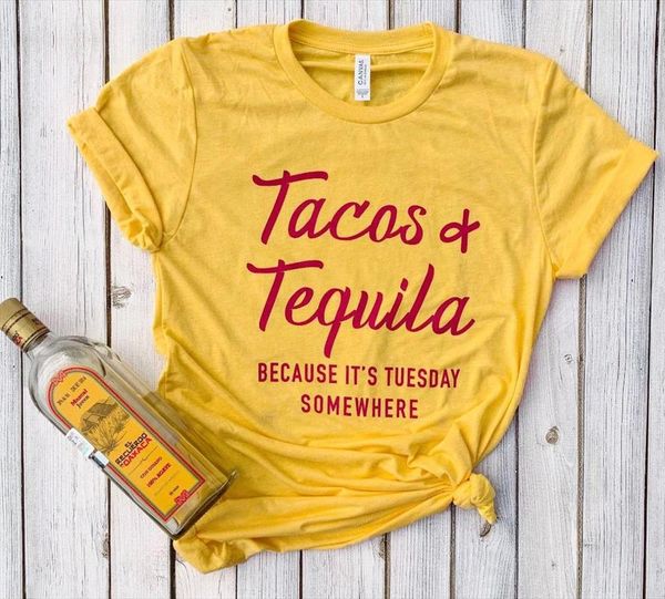 tacos and tequila because its tuesday somewhere red women tshirt cotton casual funny t shirt gift 90s lady yong girl s 914, White
tacos and tequila because its tuesday somewhere red women tshirt cotton casual funny t shirt gift 90s lady yong girl s 914, White