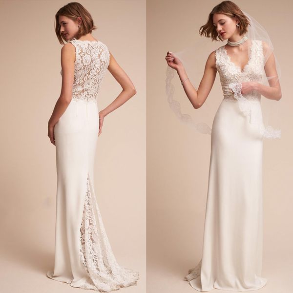 simple beach boho sheath wedding dresses for bride v neck sleeveless satin lace bridal gowns summer ivory white vestidos de novia 2022
simple beach boho sheath wedding dresses for bride v neck sleeveless satin lace bridal gowns summer ivory white vestidos de novia 2022