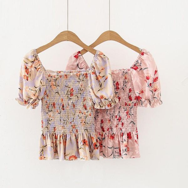 women's summer chiffon shirt blusas floral blusa mujer print slash neck sweet slimshort sleeve blouse, White
women's summer chiffon shirt blusas floral blusa mujer print slash neck sweet slimshort sleeve blouse, White