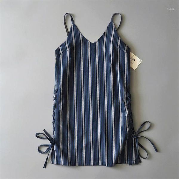 women dress summer v neck slim backless strapless cotton and linen dresses vestidos beach casual striped sleeveless dress1, Black;gray
women dress summer v neck slim backless strapless cotton and linen dresses vestidos beach casual striped sleeveless dress1, Black;gray