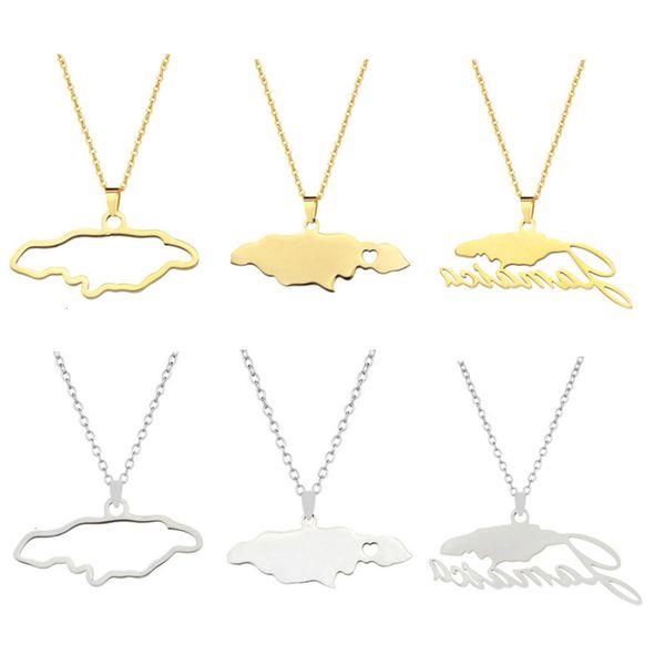 map necklace two color women's jamaica simple fashion stainless steel accessories pendant trend gold plated clothing chain, Silver
map necklace two color women's jamaica simple fashion stainless steel accessories pendant trend gold plated clothing chain, Silver