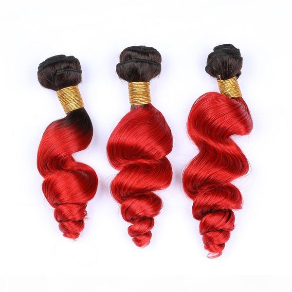 indian virgin human hair red ombre loose wave 3pcs bundles deals #1b red ombre loose wavy hair weaves dark root double weft 10-30, Black
indian virgin human hair red ombre loose wave 3pcs bundles deals #1b red ombre loose wavy hair weaves dark root double weft 10-30, Black