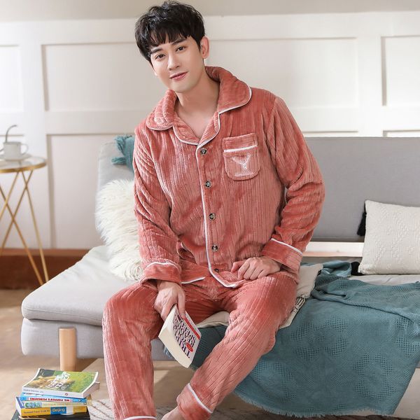 plus size flannel pyjamas men's thicken warm soft sleepwear pijamas hombre men long sleeve casual homewear pajamas sets for male lj2011, Black;brown
plus size flannel pyjamas men's thicken warm soft sleepwear pijamas hombre men long sleeve casual homewear pajamas sets for male lj2011, Black;brown