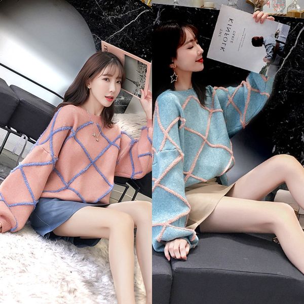 sweaters large women's fat mm short pullover loose korean small fresh and pullover sweatersweaterlazy bottom knit in autumn and wint, White;black
sweaters large women's fat mm short pullover loose korean small fresh and pullover sweatersweaterlazy bottom knit in autumn and wint, White;black