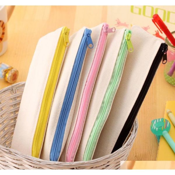 st 20.5*8.5cm diy white canvas blank plain zipper pencil pen bags stationery cases clutch organizer bag gift storage pouch 46lko
st 20.5*8.5cm diy white canvas blank plain zipper pencil pen bags stationery cases clutch organizer bag gift storage pouch 46lko