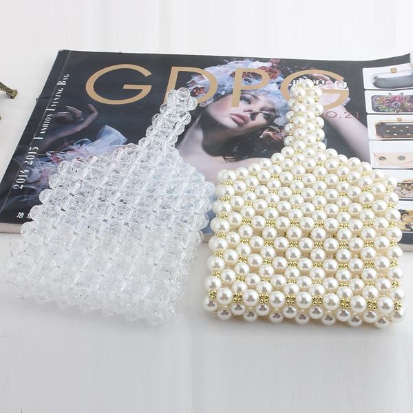 fashion pearl bag beaded box totes bag women party vintage handbag 2020 summer white clear wholesale drop shipping
fashion pearl bag beaded box totes bag women party vintage handbag 2020 summer white clear wholesale drop shipping