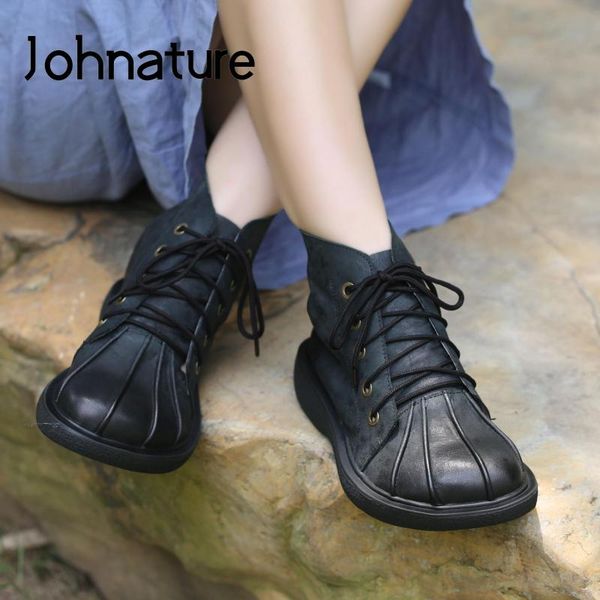 johnature ankle winter boots women shoes 2020 new genuine leather round toe flat with sewing handmade concise ladies boots, Black
johnature ankle winter boots women shoes 2020 new genuine leather round toe flat with sewing handmade concise ladies boots, Black