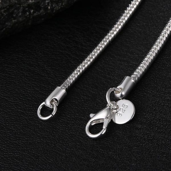 925 sterling silver 16/18/20/22/24 inch 3mm snake chain necklace for woman man fashion charm wedding jewelry gift
925 sterling silver 16/18/20/22/24 inch 3mm snake chain necklace for woman man fashion charm wedding jewelry gift