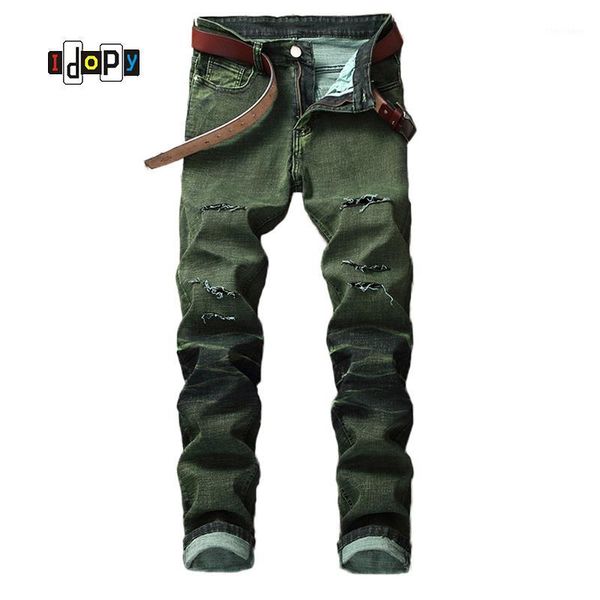 men's jeans idopy men's ripped knee hole cool street style stretchy distressed destroyed armygreen denim pants joggers male plus s, Blue
men's jeans idopy men's ripped knee hole cool street style stretchy distressed destroyed armygreen denim pants joggers male plus s, Blue