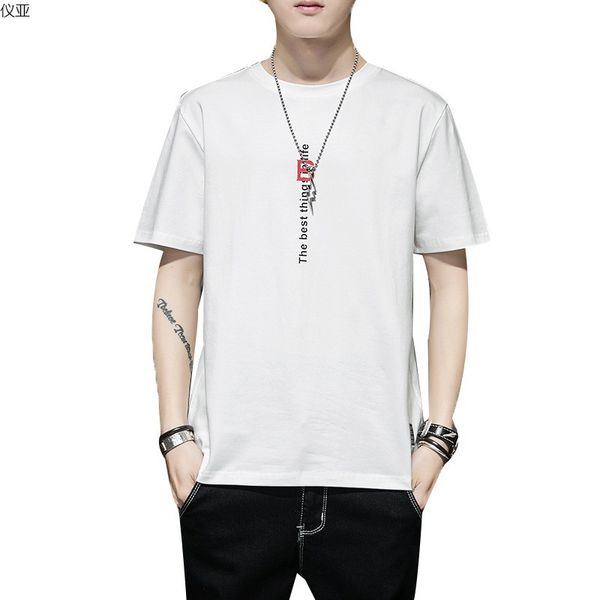 2020 summer new super fire men's casual trend cotton short t-shirt, White;black
2020 summer new super fire men's casual trend cotton short t-shirt, White;black