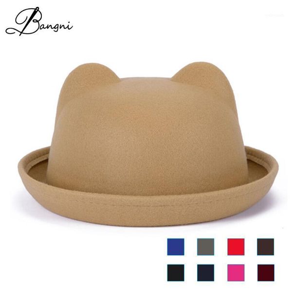 stingy brim hats 2021 fashion autumn winter wool felt women's fedoras girls retro vintage cat ear bowler for women chapeau1, Blue;gray
stingy brim hats 2021 fashion autumn winter wool felt women's fedoras girls retro vintage cat ear bowler for women chapeau1, Blue;gray