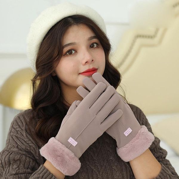 five fingers gloves suede female winter plus velvet thick fur mouth touch screen cute bear warm l6, Blue;gray
five fingers gloves suede female winter plus velvet thick fur mouth touch screen cute bear warm l6, Blue;gray