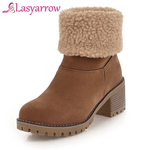 lasyarrow women snow boots thick bottom platform waterproof mid calf boots for women thick warm fur casual winter warm boot f657, Black
lasyarrow women snow boots thick bottom platform waterproof mid calf boots for women thick warm fur casual winter warm boot f657, Black