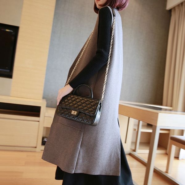 igwwh temperament sleeveless knitted vest women's korean version 2020 new women's sweate autumn fashion medium winter length sweat, White;black
igwwh temperament sleeveless knitted vest women's korean version 2020 new women's sweate autumn fashion medium winter length sweat, White;black
