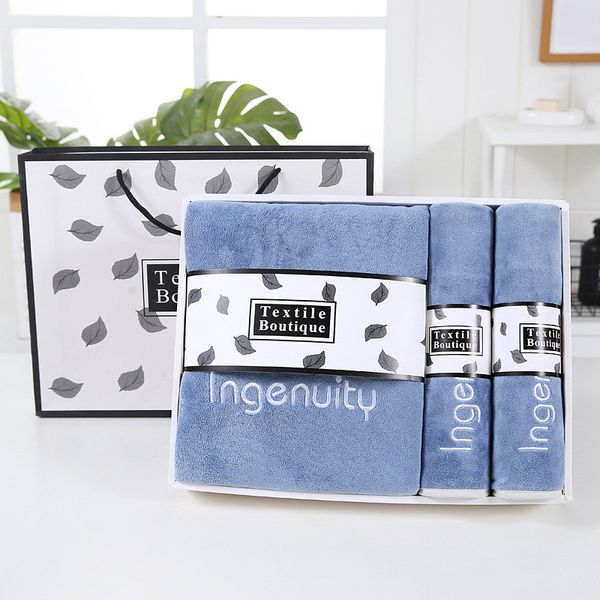 fashion series towel with box gifts rectangle three-piece set towel hand face hair bath must towel ing
fashion series towel with box gifts rectangle three-piece set towel hand face hair bath must towel ing